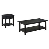 Payne 2-piece Coffee and 1-drawer End Table Set Java - Tampa Furniture Outlet