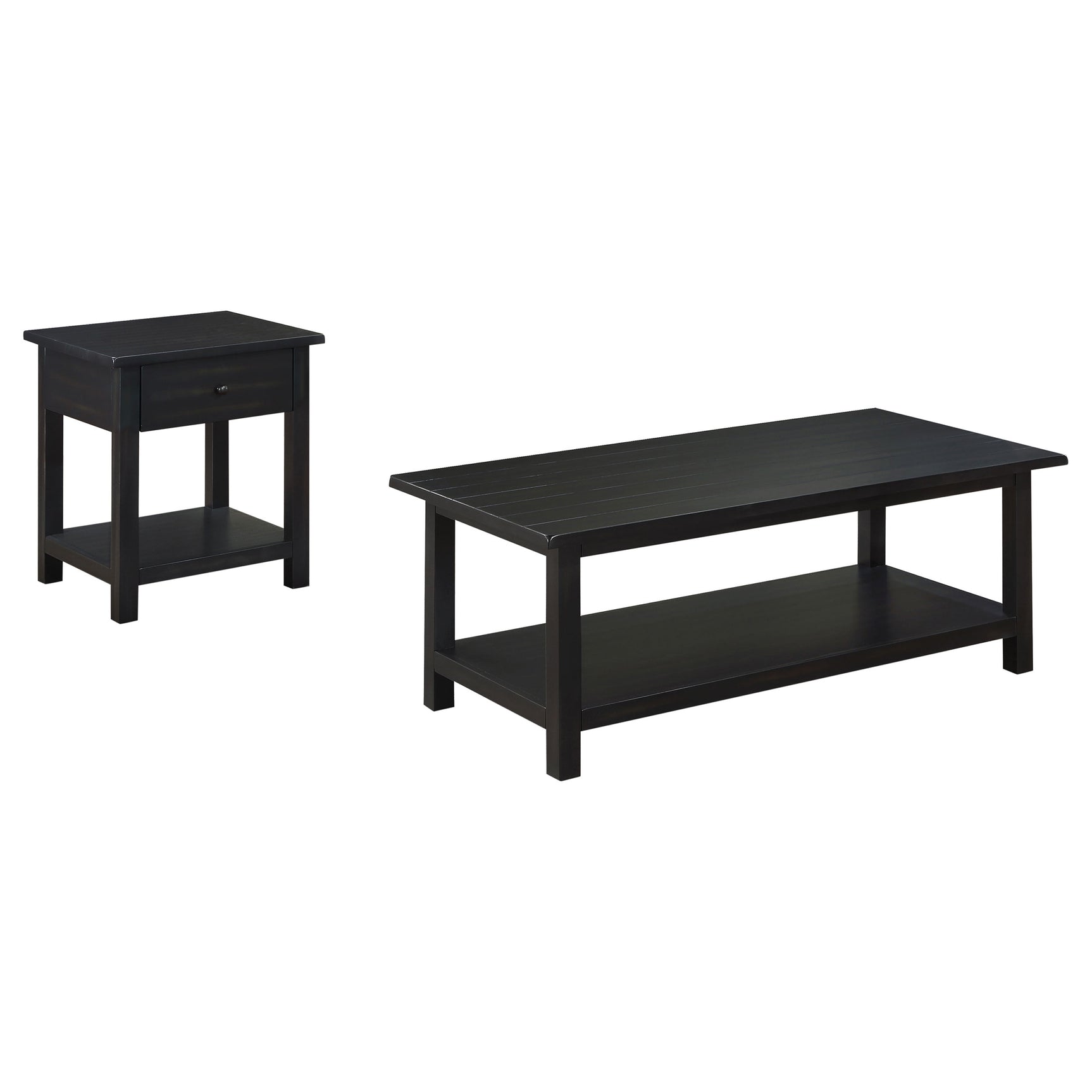 Payne 2-piece Coffee and 1-drawer End Table Set Java - Tampa Furniture Outlet