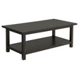 Tampa Furniture Outlet - Coaster - Payne Wood Coffee Table with Shelf Distressed Java - 710568