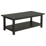 Tampa Furniture Outlet - Coaster - Payne Wood Coffee Table with Shelf Distressed Java - 710568