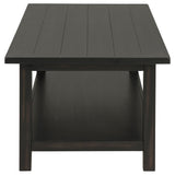 Payne Wood Coffee Table with Shelf Distressed Java - Tampa Furniture Outlet
