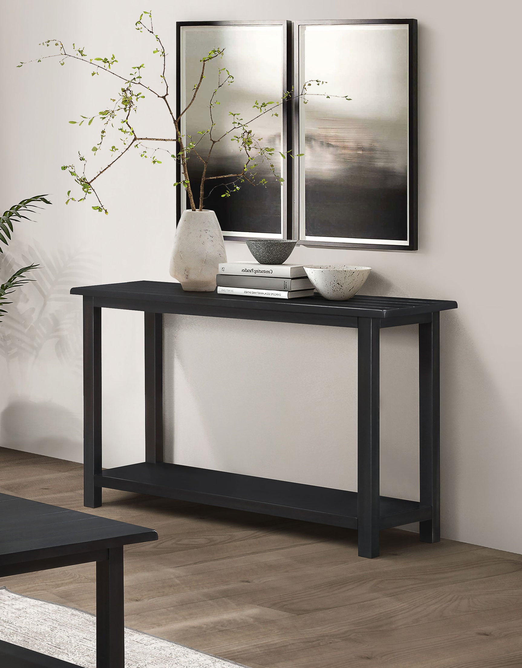 Payne Wood Entryway Sofa Console Table Java - Tampa Furniture Outlet