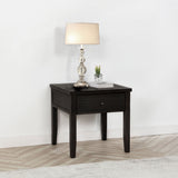 Concord 1-drawer Square End Table Distressed Java - Tampa Furniture Outlet