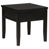 Concord 1-drawer Square End Table Distressed Java - Tampa Furniture Outlet