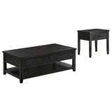 Concord 2-piece Coffee and End Table Set Distressed Java - Tampa Furniture Outlet