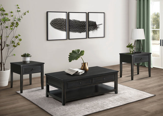 Tampa Furniture Outlet - Coaster - Concord 3-piece Coffee and End Table Set Distressed Java - 710578-S3
