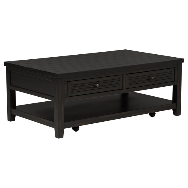 Tampa Furniture Outlet - Coaster - Concord 2-drawer Rectangular Coffee Table Distressed Java - 710578