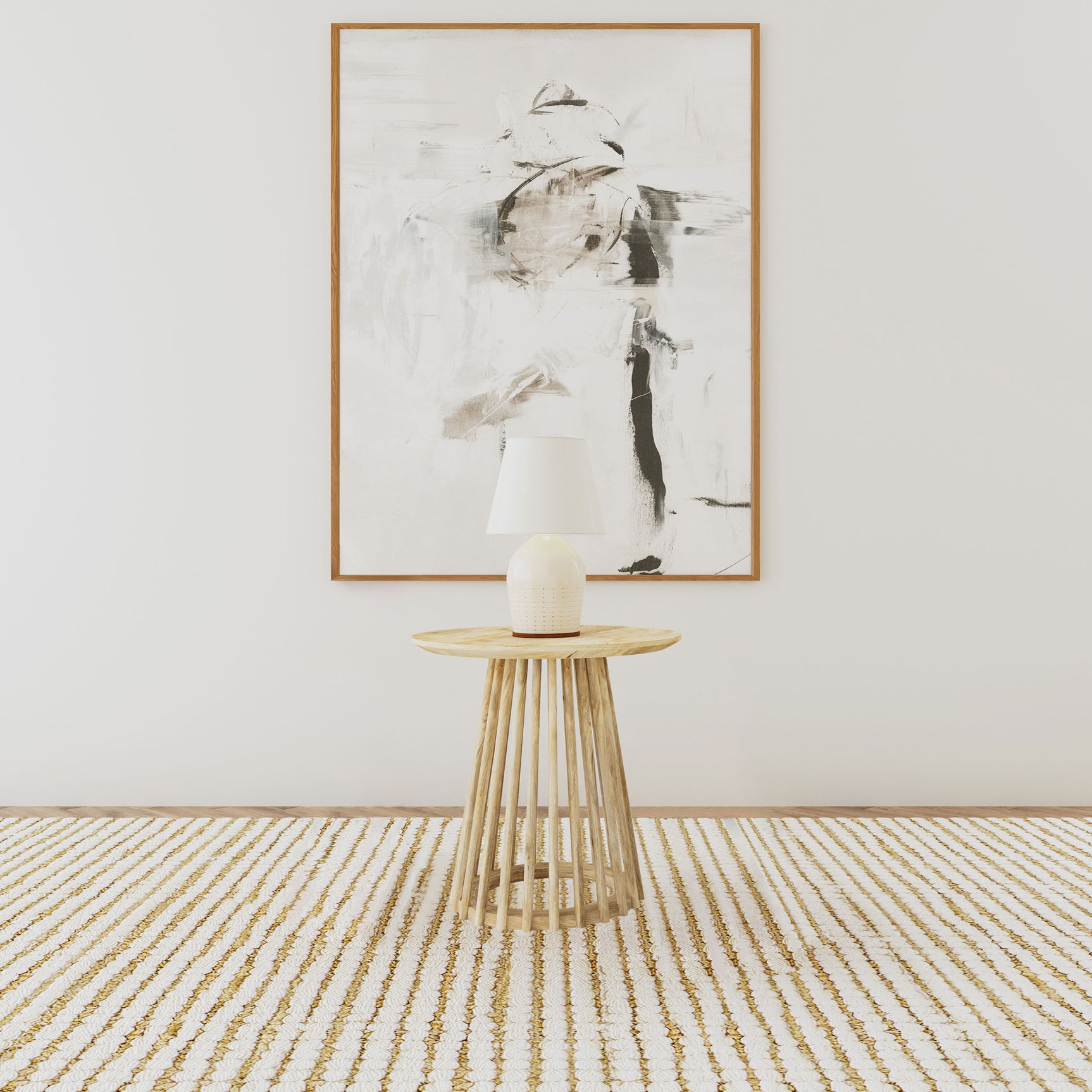 Touhy Round Solid Wood End Side Table Natural Mango - Tampa Furniture Outlet