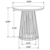 Touhy Round Solid Wood End Side Table Natural Mango - Tampa Furniture Outlet