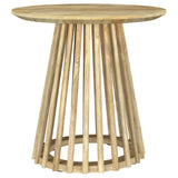 Touhy 3-piece Round Coffee and End Table Set Natural Mango - Tampa Furniture Outlet
