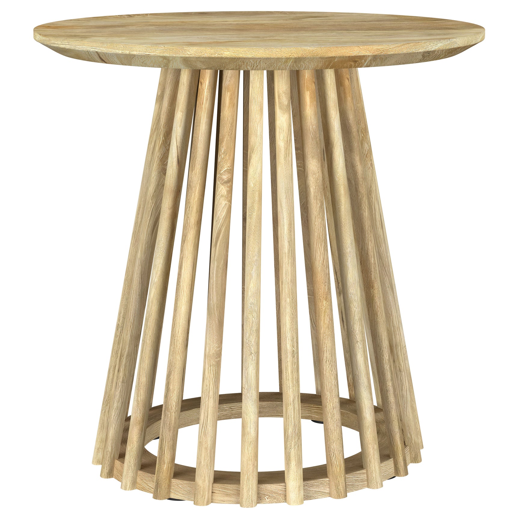 Touhy 3-piece Round Coffee and End Table Set Natural Mango - Tampa Furniture Outlet