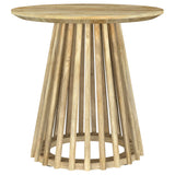 Touhy 3-piece Round Coffee and End Table Set Natural Mango - Tampa Furniture Outlet