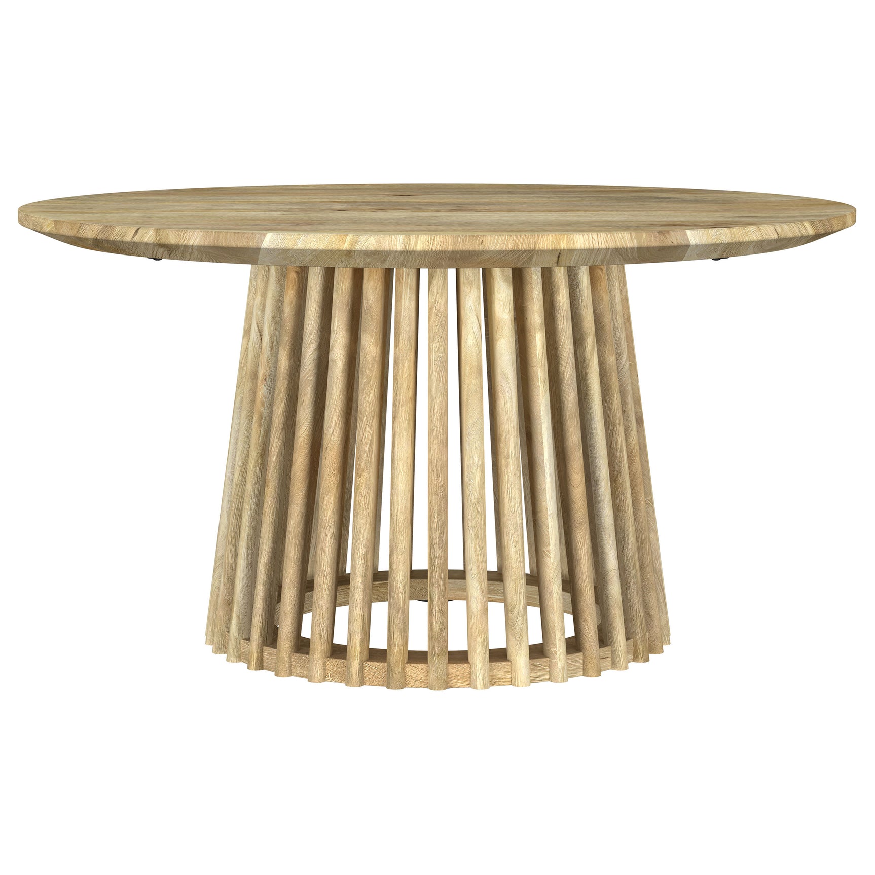 Touhy 3-piece Round Coffee and End Table Set Natural Mango - Tampa Furniture Outlet