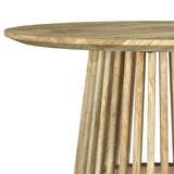 Touhy Round Solid Wood Cocktail Coffee Table Natural Mango - Tampa Furniture Outlet