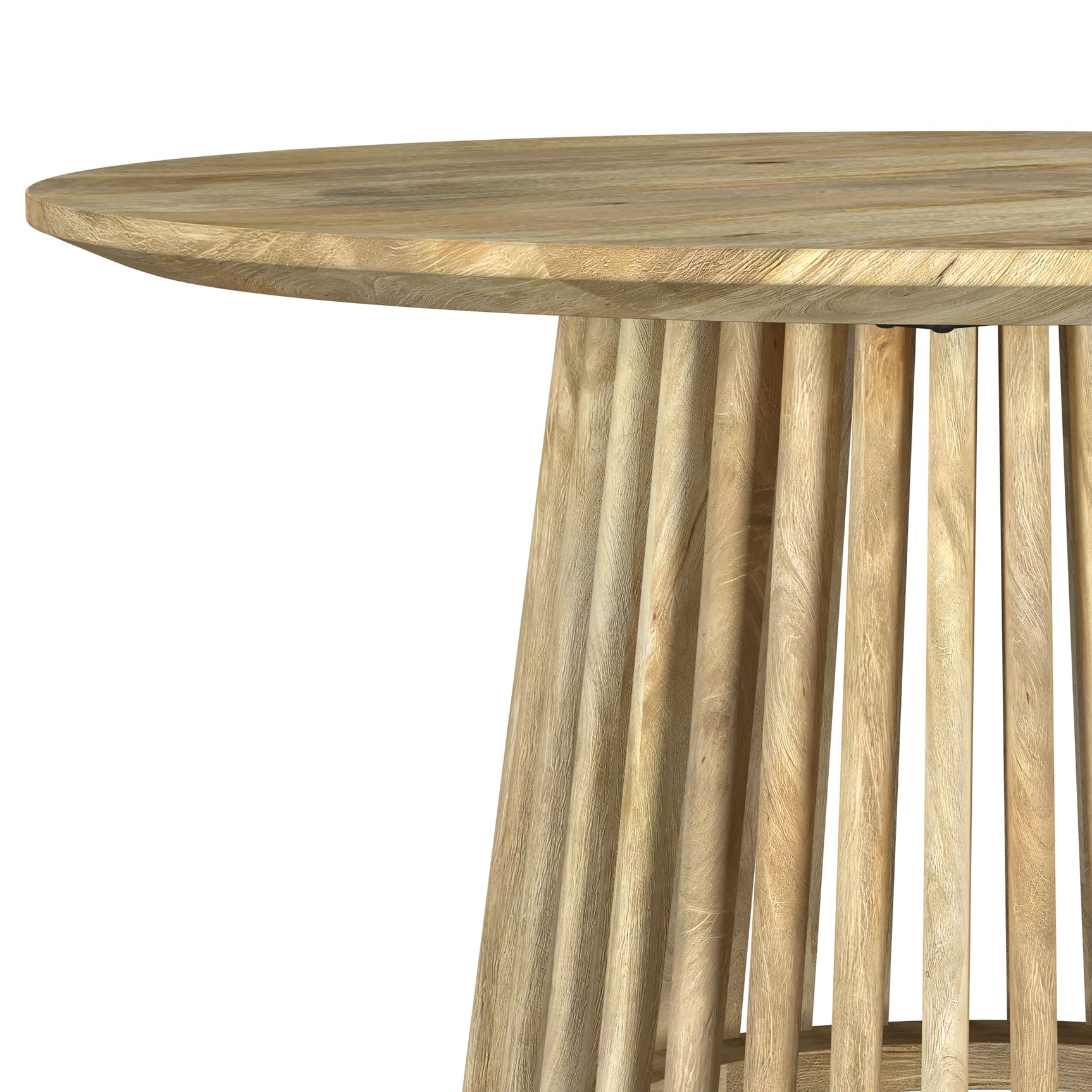 Touhy Round Solid Wood Cocktail Coffee Table Natural Mango - Tampa Furniture Outlet