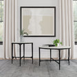 Tampa Furniture Outlet - Coaster - Hermas 2-piece Round Marble Coffee and End Table Set White - 710738-S2
