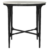 Hermas 3-piece Round Marble Coffee and End Table Set White - Tampa Furniture Outlet
