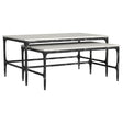 Tampa Furniture Outlet - Coaster - Ebby 2-piece Genuine Marble Top Nesting Coffee Tables White - 710740