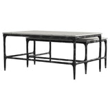 Ebby 2-piece Genuine Marble Top Nesting Coffee Tables White - Tampa Furniture Outlet