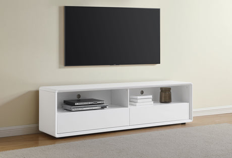 Ellice 71-inch TV Stand Media Console White - Tampa Furniture Outlet