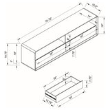 Ellice 71-inch TV Stand Media Console White - Tampa Furniture Outlet