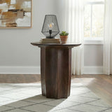 Cayenne Solid Mango Wood Accent Side End Table Walnut