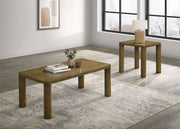 Tampa Furniture Outlet - Coaster - Castlewood 2-piece Cocktail Coffee Table Set Brown Oak - 710858-S2