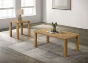 Tampa Furniture Outlet - Coaster - Castlewood 2-piece Cocktail Coffee Table Set Light Oak - 710868-S2
