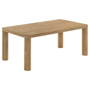 Tampa Furniture Outlet - Coaster - Castlewood Engineered Wood Cocktail Coffee Table Light Oak - 710868