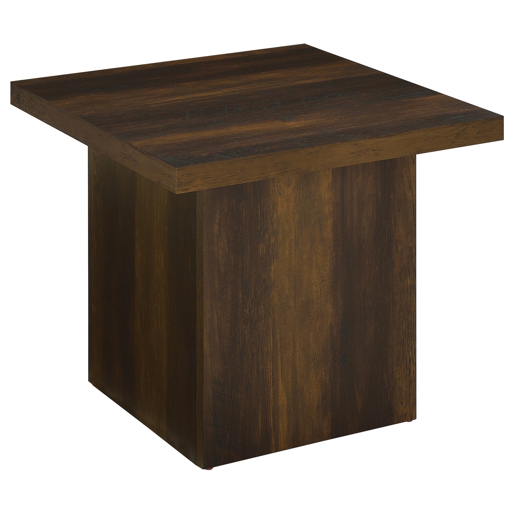 Tampa Furniture Outlet - Coaster - Devar Square Engineered Wood Side End Table Dark Pine - 710887