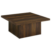 Tampa Furniture Outlet - Coaster - Devar Square Engineered Wood Cocktail Coffee Table Dark Pine - 710888