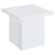 Tampa Furniture Outlet - Coaster - Devar Square Engineered Wood Side End Table White High Gloss - 710897