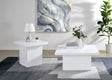 Tampa Furniture Outlet - Coaster - Devar 2-piece Square Coffee End Table Set White High Gloss - 710898-S2