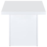 Devar 2-piece Square Coffee End Table Set White High Gloss