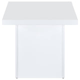 Devar 2-piece Square Coffee End Table Set White High Gloss