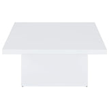 Devar 3-piece Square Coffee End Table Set White High Gloss
