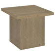 Tampa Furniture Outlet - Coaster - Devar Square Engineered Wood Side End Table Latte - 710917