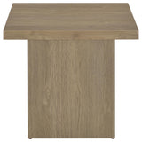 Devar Square Engineered Wood Side End Table Latte