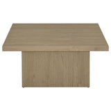 Devar 2-piece Square Cocktail Coffee End Table Set Latte