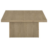 Devar 2-piece Square Cocktail Coffee End Table Set Latte