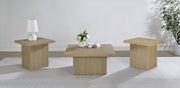 Tampa Furniture Outlet - Coaster - Devar 3-piece Square Cocktail Coffee End Table Set Latte - 710918-S3