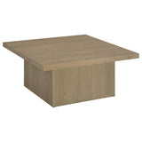 Tampa Furniture Outlet - Coaster - Devar Square Engineered Wood Cocktail Coffee Table Latte - 710918