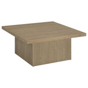 Tampa Furniture Outlet - Coaster - Devar Square Engineered Wood Cocktail Coffee Table Latte - 710918