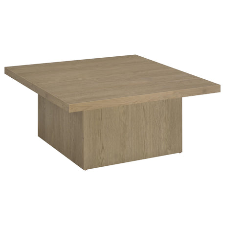 Tampa Furniture Outlet - Coaster - Devar Square Engineered Wood Cocktail Coffee Table Latte - 710918
