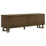Tampa Furniture Outlet - Coaster - Trotter 71-inch 4-Door Wood TV Stand Media Console Brown - 720133
