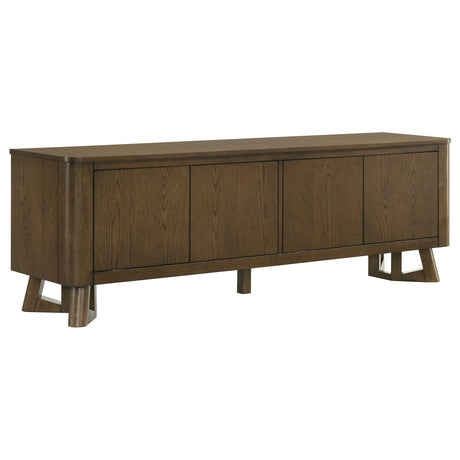Tampa Furniture Outlet - Coaster - Trotter 71-inch 4-Door Wood TV Stand Media Console Brown - 720133