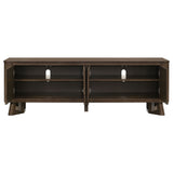 Trotter 71-inch 4-Door Wood TV Stand Media Console Brown