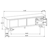 Trotter 71-inch 4-Door Wood TV Stand Media Console Brown