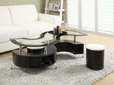 Tampa Furniture Outlet - Coaster - Buckley 3-piece Coffee Table and Stools Set Cappuccino - 720218