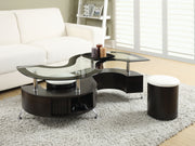 Tampa Furniture Outlet - Coaster - Buckley 3-piece Coffee Table and Stools Set Cappuccino - 720218